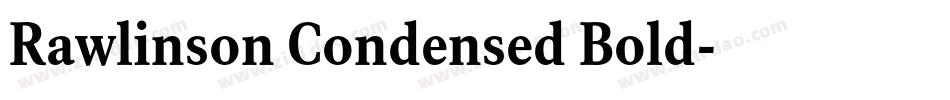 Rawlinson Condensed Bold字体转换